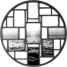 Round Multi Aperture Photo Frame 4X6 Picture Collage Wall Décor Holds 9 Photos