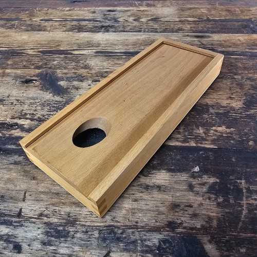 Vintage wooden sliding box - wooden,