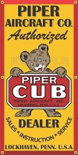 PIPER CUB AIRPLANE AIRCRAFT AUTHORIZED DEALER SIGN REMAKE BANNER SIZE OPTIONS