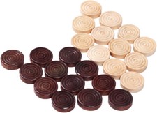 24Pcs Wooden Draughts Checker