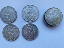 x5 Silver Peru Un Sol Historic