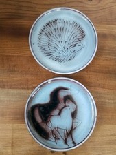 2x Studio Pottery Plates By