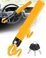 Tevlaphee Twin Bar, Double Hook, Steering Wheel Lock, 3 Keys