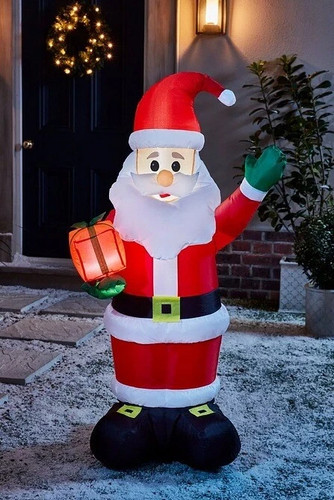 4ft inflatable christmas santa - christmas,