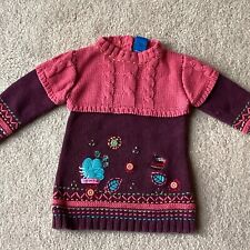 GAGOU TAGOU INFANT SWEATER KNIT DRESS, 9 MONTH, LONG SLEEVED PULLOVER, CUTE