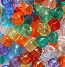 Transparent Pony Beads 100/500,Mixed or Single colour,FOR DUMMY CLIPS,BRADING