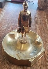 Antique Fire Fighter Ashtray