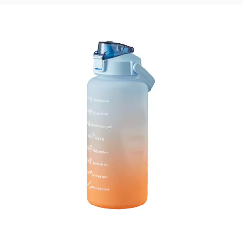 Litre water bottle with time - water,