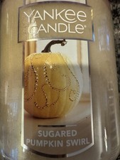 RARE SUGARED PUMPKIN SWIRL Yankee Candle!  Only 1 In U.S. W/this Label!