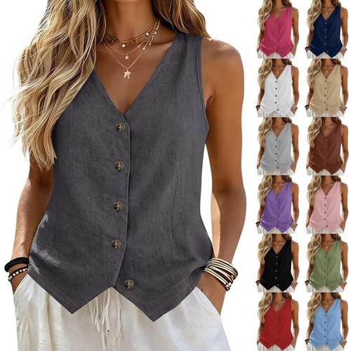Womens button neck cami - womens, v