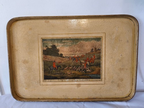 Vintage wood serving tray - wood,