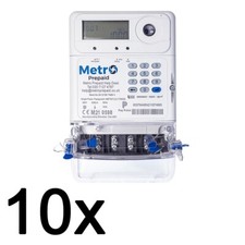 10x Metro MET001 Digital Prepaid Electric Meter Single Phase 80A IP54