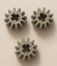 LEGO 32270 - 3 x Technic Gear 12 Tooth Double Bevel - Grey