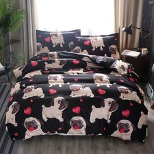 Pug Puppy Printed Duvet Cover