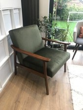 Olive Green Lounge Chair Sofa