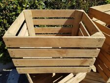 VINTAGE WOODEN FARM PEAR APPLE FRUIT CRATES RUSTIC OLD BUSHEL BOX SHABBY CHIC