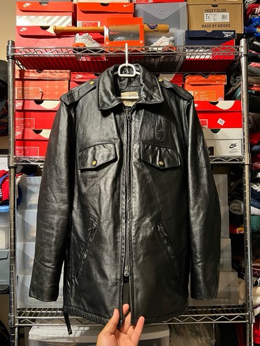 Vintage police leather jacket - police,