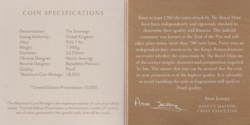 Gold proof sovereign - proof, 2023
