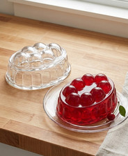Vintage pressed glass jelly - glass,