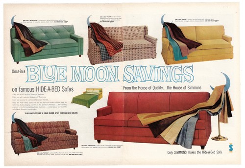 Simmons hide bed sofa ad - hide, a