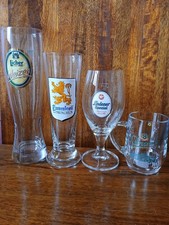 Continental Beer Glasses x4