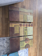 Abstract Oil Painting Trio On Canvas Abstract Art Original Paintings On Canvas