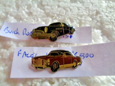 Job lot of 2 classic 50,s cars Buick roadster Facel vega shaped metal lapel pins
