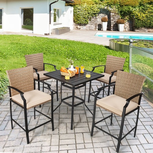 Piece rattan bar set - bar, garden
