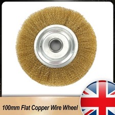 1pc 4" Flat Copper Wire Wheel