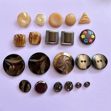 Job lot vintage glass buttons