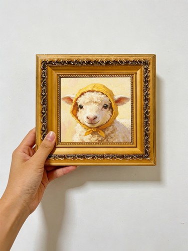 Cute lamb yellow hood - lamb,