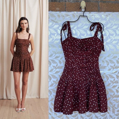 Saylor burgundy polka dot - saylor,