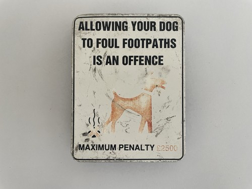 Genuine vintage dog fouling - vintage,