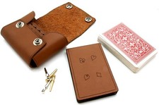 Brown Leather travel cribbage