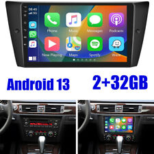 For BMW 3 Series E90 E91 E92 E93 Apple Carplay Car Stereo Android 13 Sat Nav RDS WIFI BT