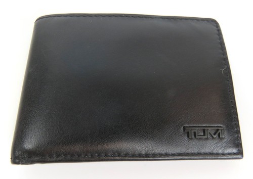 Tumi black leather bifold - tumi,