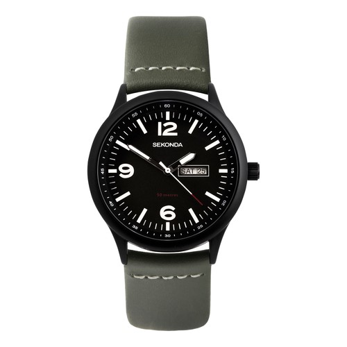 Sekonda gents green leather - sekonda,