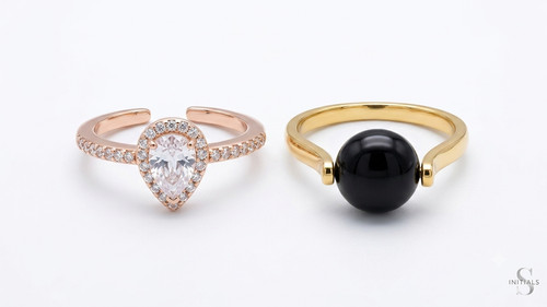 2pcs rose gold - 2pcs, crystal