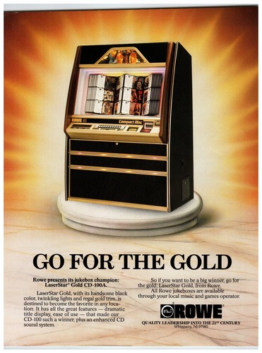 1980s rowe laserstar - rowe, gold