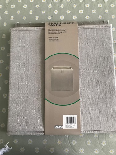 Homebase taupe cube inserts - homebase,