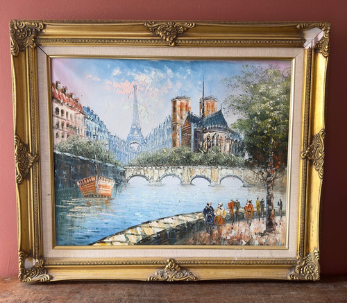 Signed burnett paris street - signed,