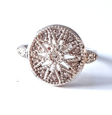 Art Deco Style Diamond and Silver Ring