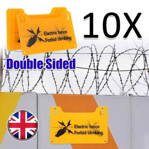 10x warning electric fence - 10x,