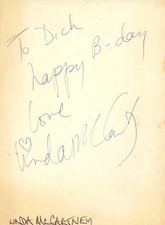 Linda McCartney 1984 Autograph