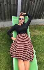 1970s vintage dress Cockney Rebel Bright Hippie Skirt Size 8-10 