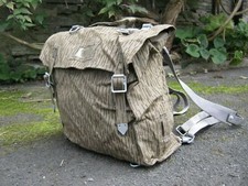 East German Army Bag Backpack With Straps Raindrop Strichtarn Camo NVA Surplus L