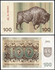 Lithuania 100 talonu 1991 - lithuania,