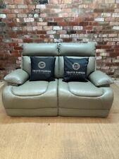 La-Z-Boy Raleigh 2 Seater Power Recliner Sofa, Leather, Stone Grey/Cream.