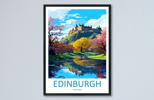 Edinburgh cityscape print - edinburgh,
