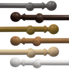Wooden curtain pole eyelet - wooden,